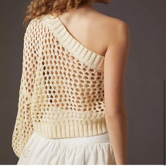 Maeve One-Shoulder Crochet Layer NWOT (#7) - Picture 3 of 3